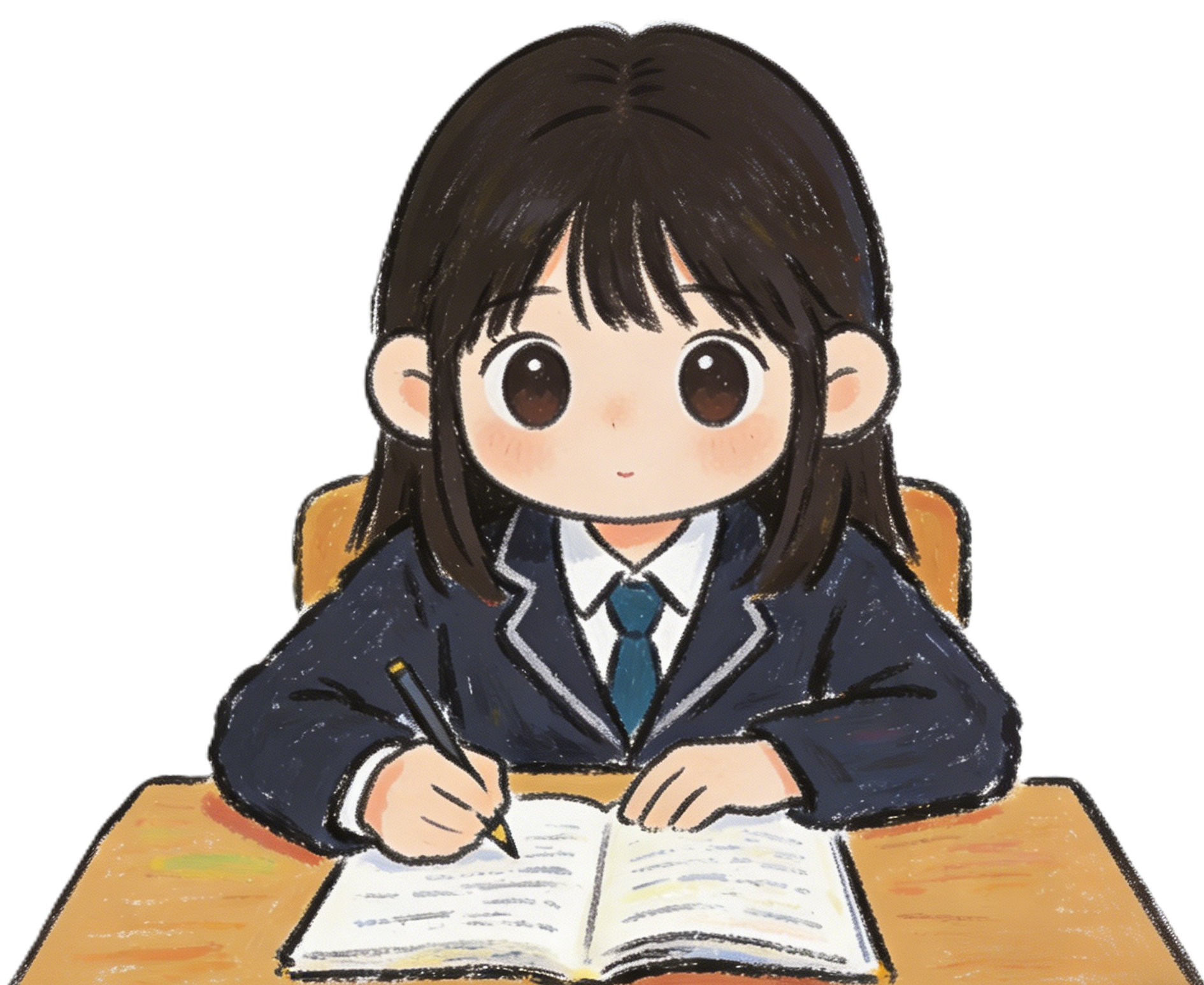 studying girl